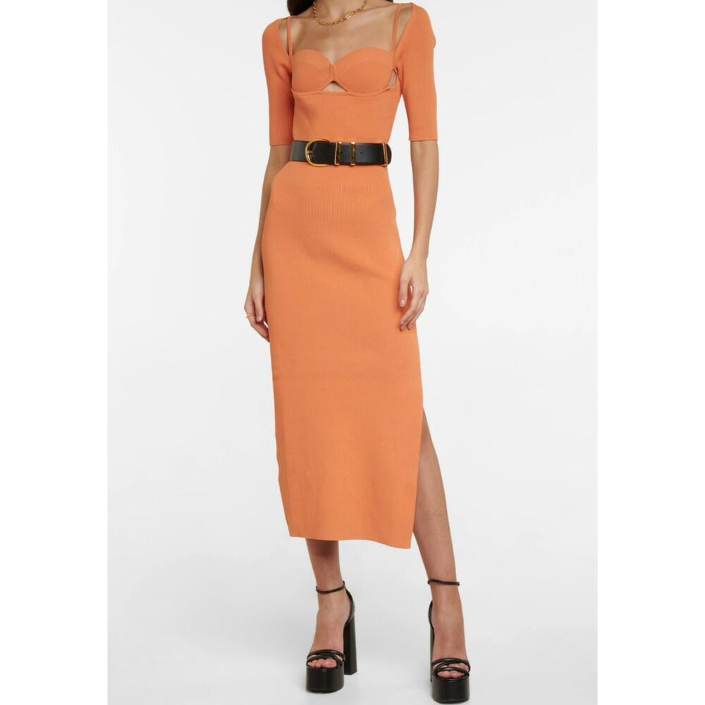 ALTUZARRA Mareen Dress Sunset Orange Maxi Dress SZ LARGE